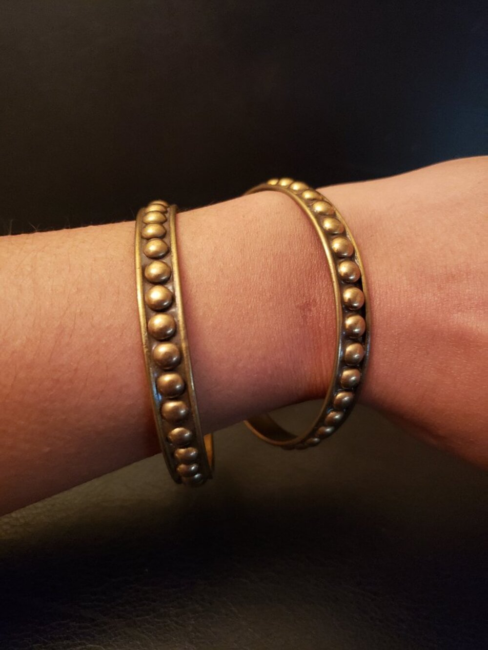 Antique Gold Studded Bangles
